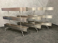 3x rvs verrijdbare divider/ plantenbak - afbeelding 2 van  9