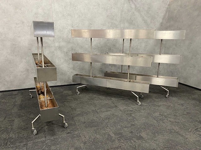 3x rvs verrijdbare divider/ plantenbak - afbeelding 4 van  9