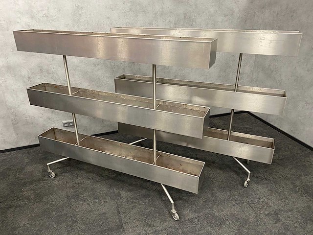 3x rvs verrijdbare divider/ plantenbak - afbeelding 9 van  9