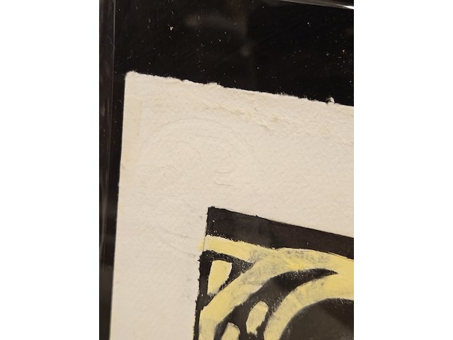 3x schilderijen, corneille etsen ingekleurd, pastel compositie - afbeelding 6 van  9