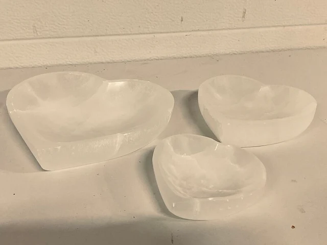 3x seleniet schaal hartvorm - afbeelding 4 van  5