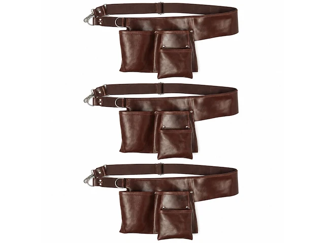 3x served with style gastro gear riemholsters, bruin - afbeelding 1 van  5