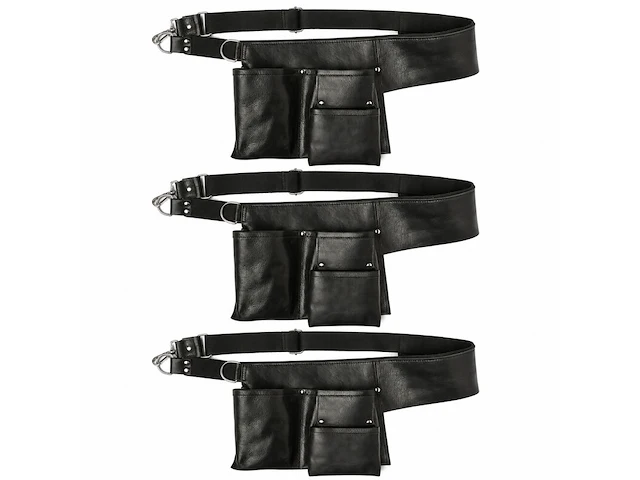 3x served with style gastro gear riemholsters, zwart - afbeelding 1 van  5