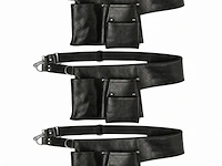 3x served with style gastro gear riemholsters, zwart