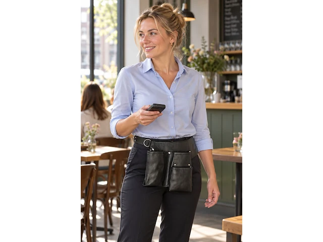 3x served with style gastro gear riemholsters, zwart - afbeelding 5 van  5
