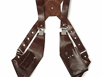 3x served with style gastro gear schouderholsters, bruin - afbeelding 2 van  5