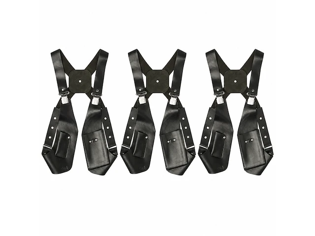 3x served with style gastro gear schouderholsters, zwart - afbeelding 1 van  5