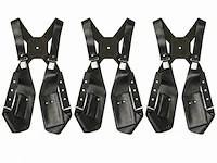 3x served with style gastro gear schouderholsters, zwart
