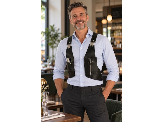 3x served with style gastro gear schouderholsters, zwart - afbeelding 5 van  5