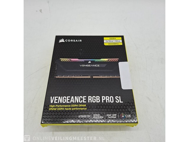3x set a 2x geheugenkaart corsair, vengeance rgb pro sl 2x 8gb 3200mhz - afbeelding 1 van  6