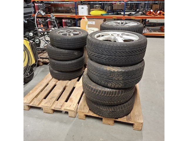 3x set banden met aluminium velgen, michelin / vredestein / hankook - afbeelding 2 van  9