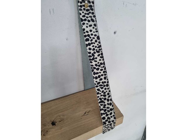 (3x) set leren plankdragers - snow leopard - 85x4 cm - afbeelding 1 van  1