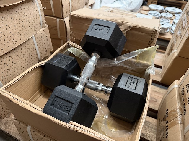 3x set van 2 dumbbells van 7,5 kg active panther - afbeelding 2 van  5