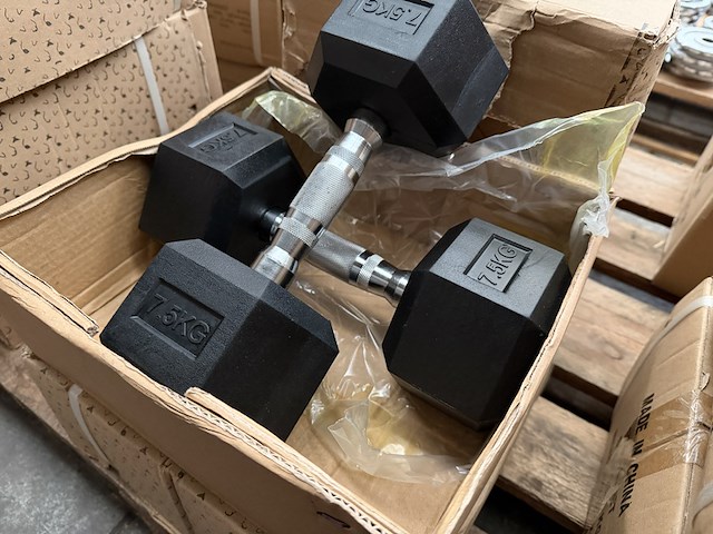 3x set van 2 dumbbells van 7,5 kg active panther - afbeelding 4 van  5