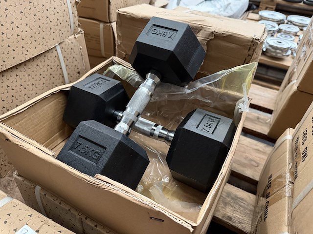 3x set van 2 dumbbells van 7,5 kg active panther - afbeelding 2 van  5