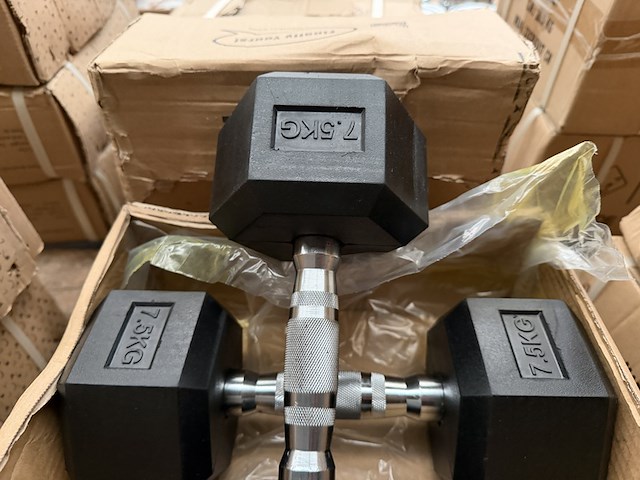 3x set van 2 dumbbells van 7,5 kg active panther - afbeelding 4 van  5