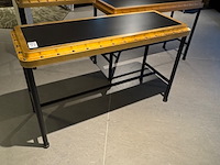 3x sidetable, leolux, ace console, zwart/goud - afbeelding 2 van  6