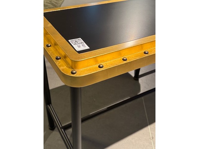 3x sidetable, leolux, ace console, zwart/goud - afbeelding 3 van  6