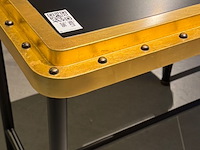 3x sidetable, leolux, ace console, zwart/goud - afbeelding 3 van  6