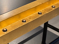 3x sidetable, leolux, ace console, zwart/goud - afbeelding 4 van  6