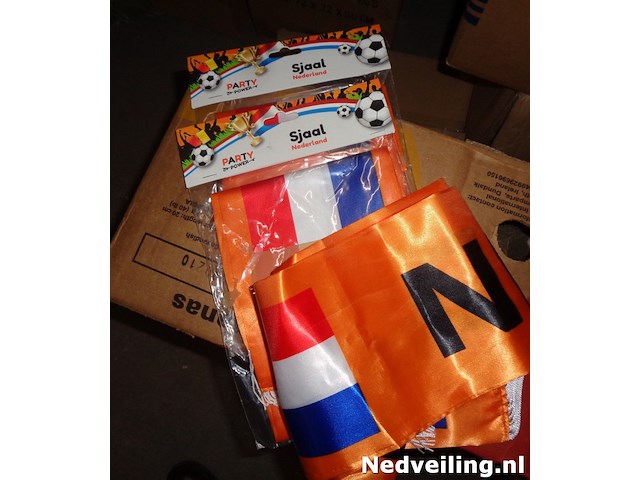 3x sjaal oranje - afbeelding 2 van  3