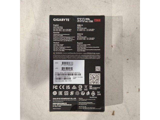 3x ssd kaart 128gb, gigabyte, nvme m.2 2280, 2022 - afbeelding 2 van  2