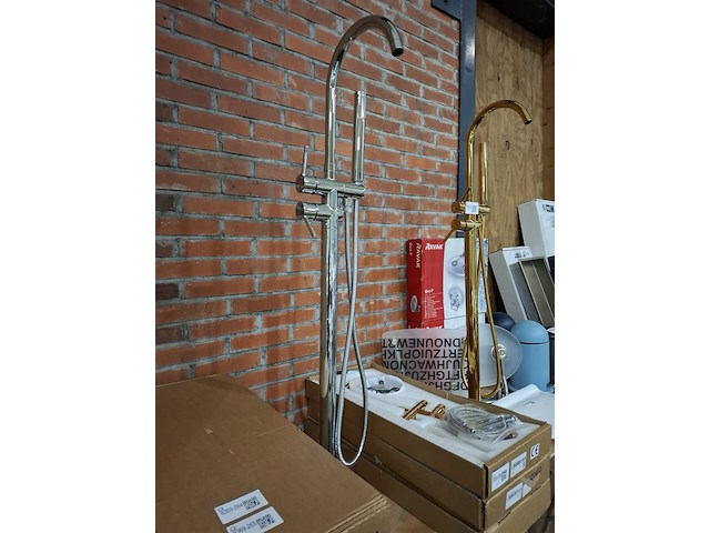 3x staande badkraan chroom - afbeelding 2 van  8