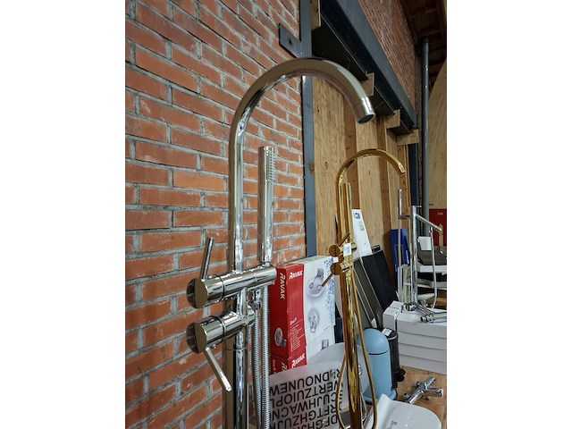 3x staande badkraan chroom - afbeelding 3 van  8