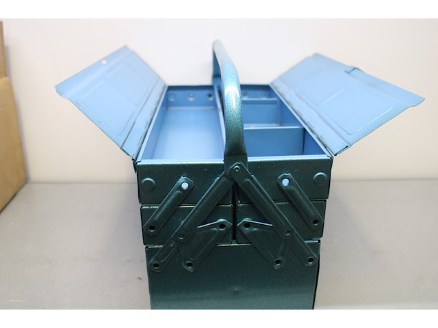 3x stalen gereedschapskist blauw - afbeelding 3 van  7