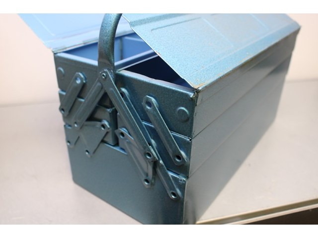 3x stalen gereedschapskist blauw - afbeelding 7 van  7