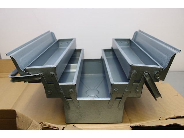 3x stalen gereedschapskist grijs - afbeelding 3 van  7