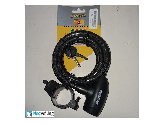 3x stalex fietsslot met stang bevestiging - afbeelding 2 van  3