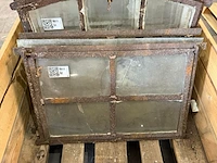 3x stalraam, vast en uitklapbaar, historisch, wit/roest, 60 x 40 cm