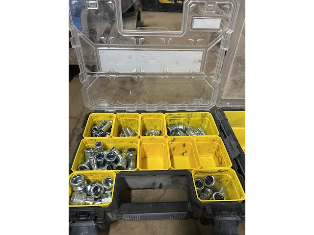 3x stanley gereedschapskoffer, organizer met inhoud koppelingen - afbeelding 2 van  8
