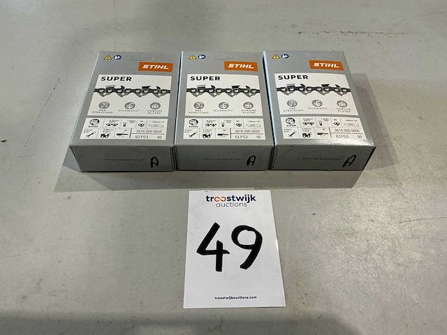 3x stihl 3616 000 0050 ketting voor kettingzaag - afbeelding 1 van  3