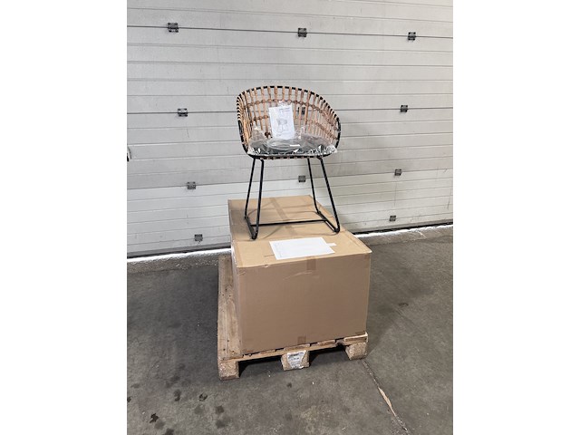 3x stoel black / rattan, polspotten, tokyo - afbeelding 1 van  3