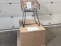 3x stoel black / rattan, polspotten, tokyo - afbeelding 1 van  3