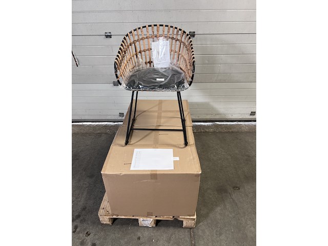 3x stoel black / rattan, polspotten, tokyo - afbeelding 2 van  3