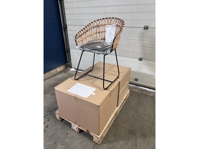 3x stoel black / rattan, polspotten, tokyo - afbeelding 3 van  3