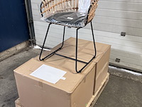 3x stoel black / rattan, polspotten, tokyo - afbeelding 3 van  3