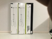 3x stortdouche zonder grote doucheplaat, aqua su, sumari, chroom - afbeelding 1 van  2