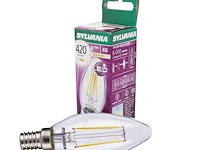 3x sylvania toledo filament led kaarslamp e27 4w - afbeelding 3 van  3