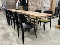 3x tafel 120x60x74 cm, 6x stoel - afbeelding 1 van  9