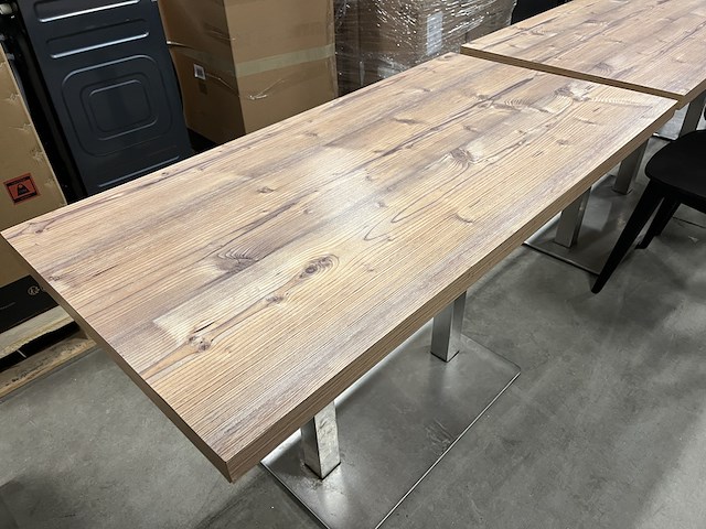 3x tafel 120x60x74 cm, 6x stoel - afbeelding 8 van  9
