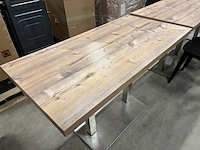 3x tafel 120x60x74 cm, 6x stoel - afbeelding 8 van  9