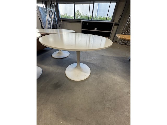 3x tafel, wit, rond - afbeelding 2 van  5