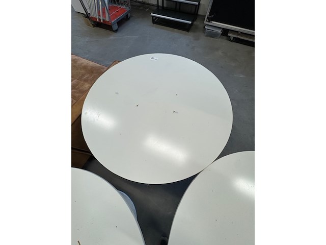 3x tafel, wit, rond - afbeelding 5 van  5
