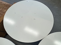 3x tafel, wit, rond - afbeelding 5 van  5