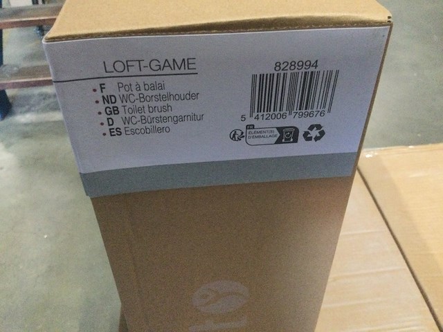 3x toiletborstel houder, loft game, 828994, zwart - afbeelding 3 van  3