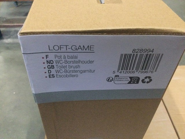 3x toiletborstel houder, loft game, 828994, zwart - afbeelding 3 van  3
